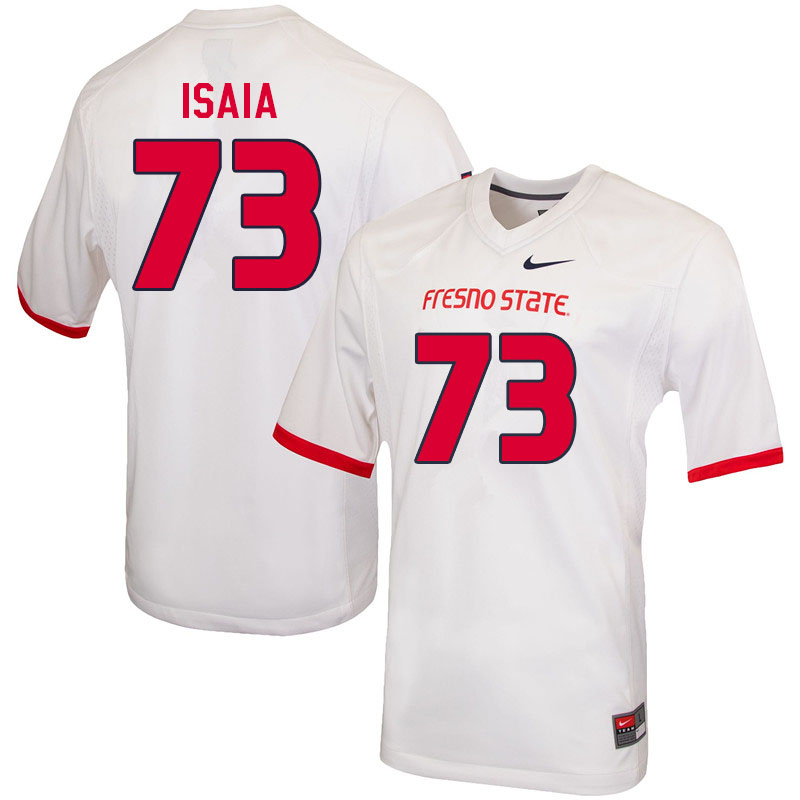 Men #73 Jacob Isaia Fresno State Bulldogs College Football Jerseys Sale-White